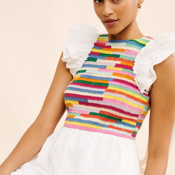 Saylor Leonara Rainbow Mini Dress in Medium - Picture 5 of 13